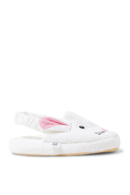 Kids Bunny Cotton-Terry Slippers